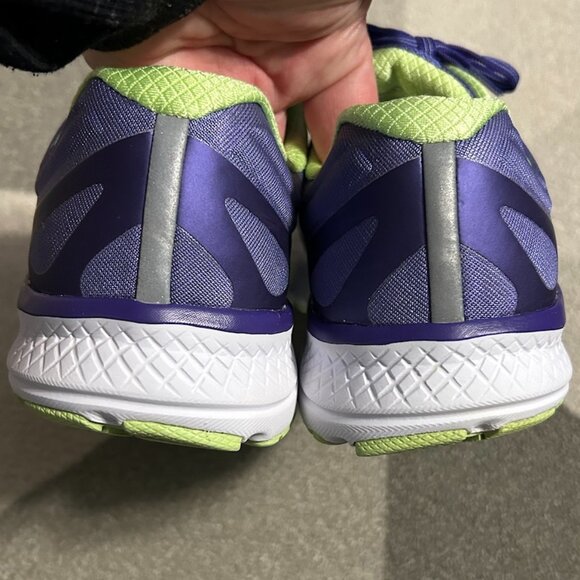 Saucony Guide ISO Purple/Neon Green Running Sneakers Women's Size 8.5 WIDE - Picture 8 of 15